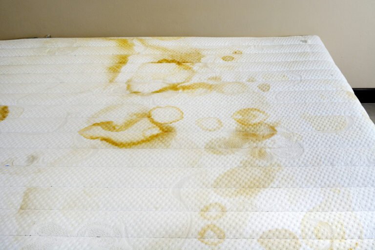 Matelas taché avant nettoyage